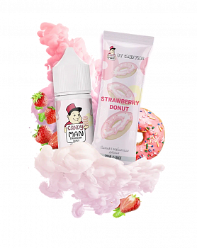 Жидкость для ЭСДН CandyMan SALT "Strawberry Donut / Пончик с клубничным джемом" 10мл 15мг.